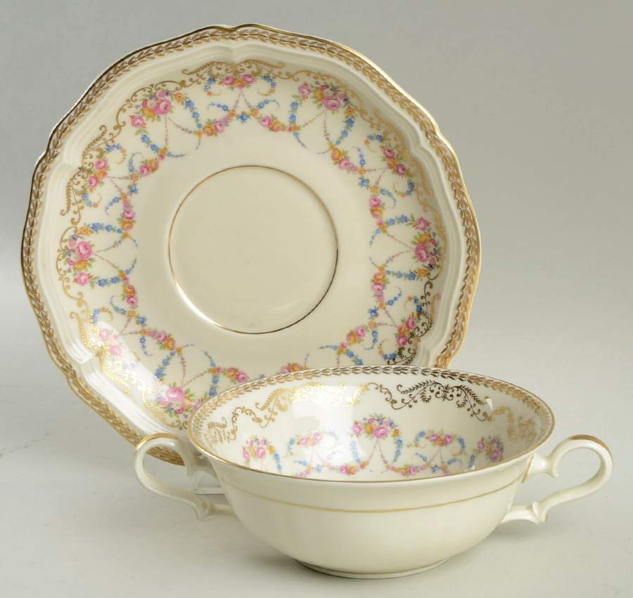 2506 Flat Cream Soup Bowl & Saucer Set by Rosenthal - Continental-1