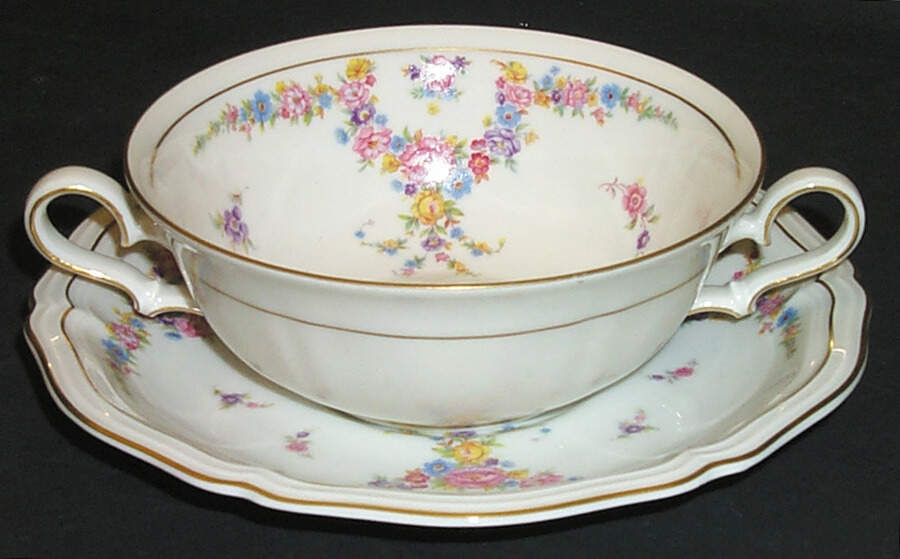 2574 Flat Cream Soup Bowl & Saucer Set by Rosenthal - Continental-1