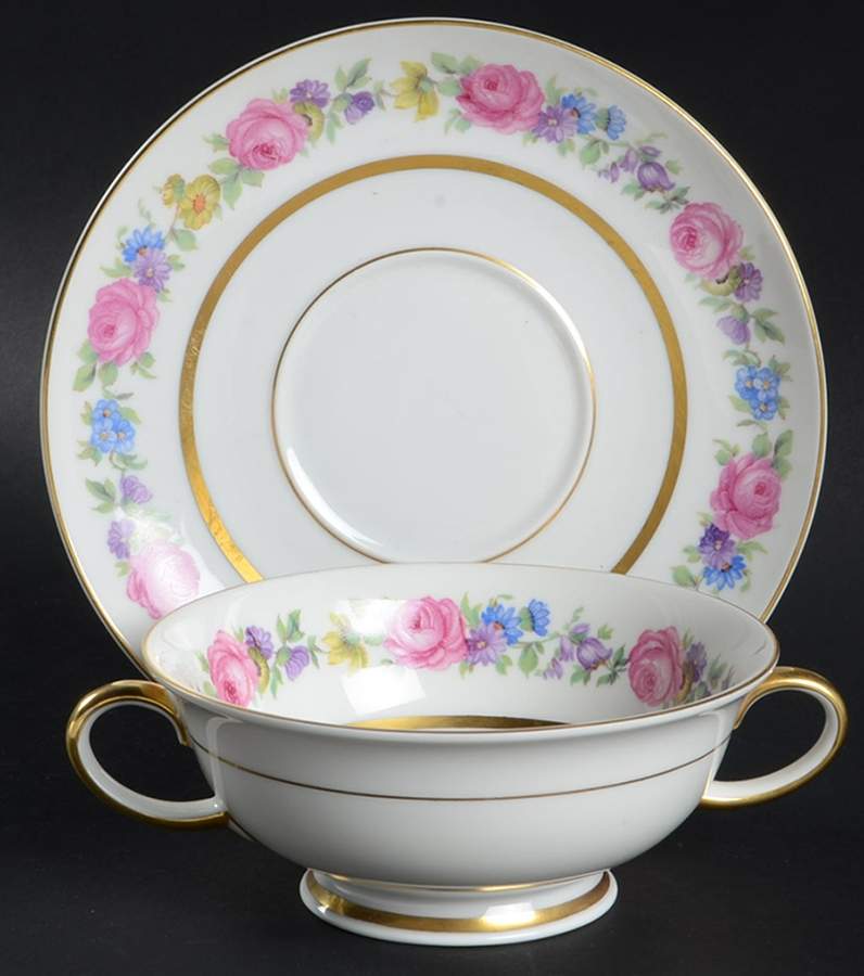 2625 Footed Cream Soup Bowl & Saucer Set by Rosenthal - Continental-1