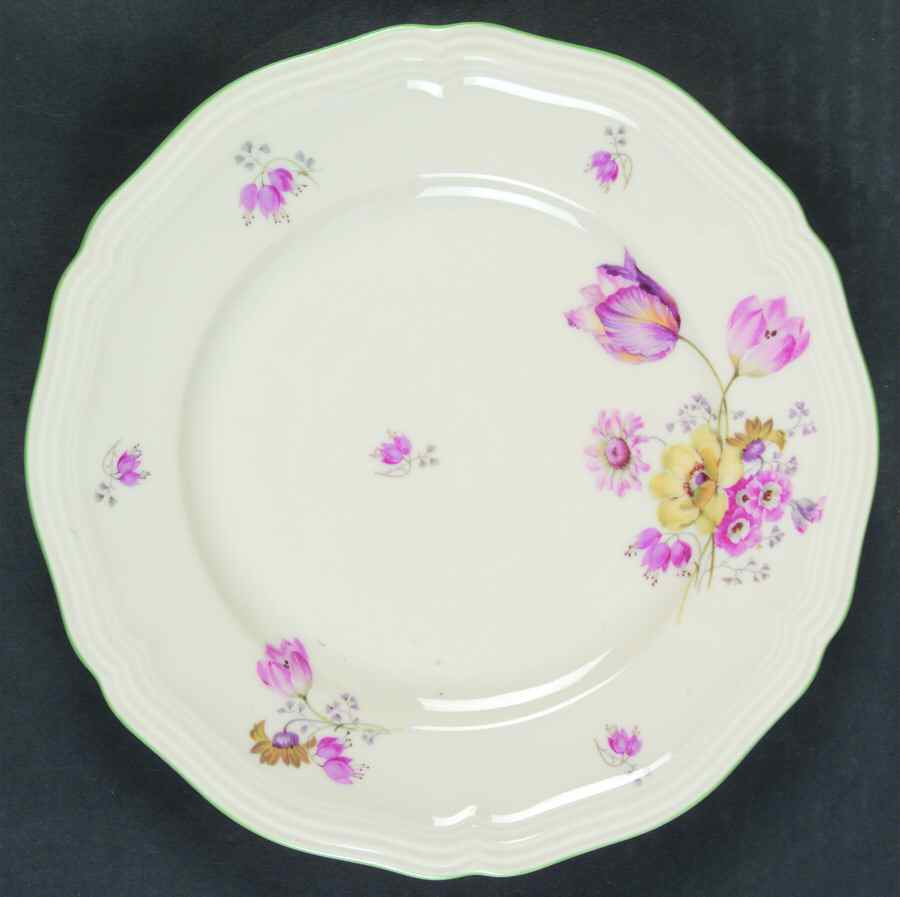 2653 (Chippendale, Green Trim, Cream) Salad Plate by Rosenthal - Continental-1