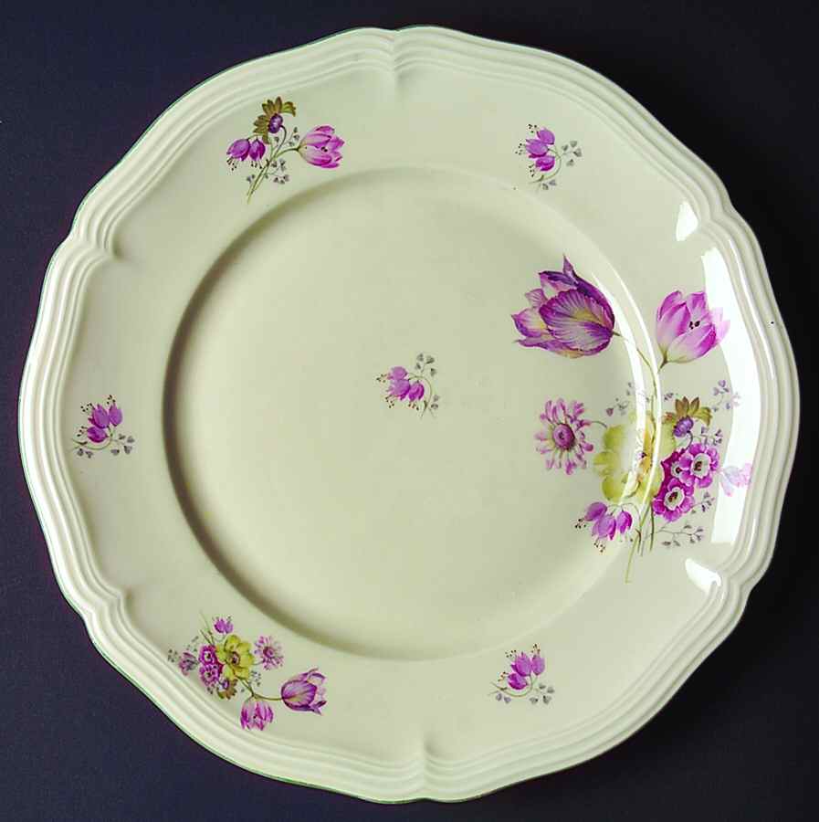 2653 (Chippendale, Green Trim, Cream) Dinner Plate by Rosenthal - Continental-1