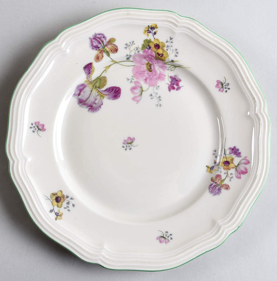 2664 (Chippendale, Cream, Green Trim) Salad Plate by Rosenthal - Continental-1