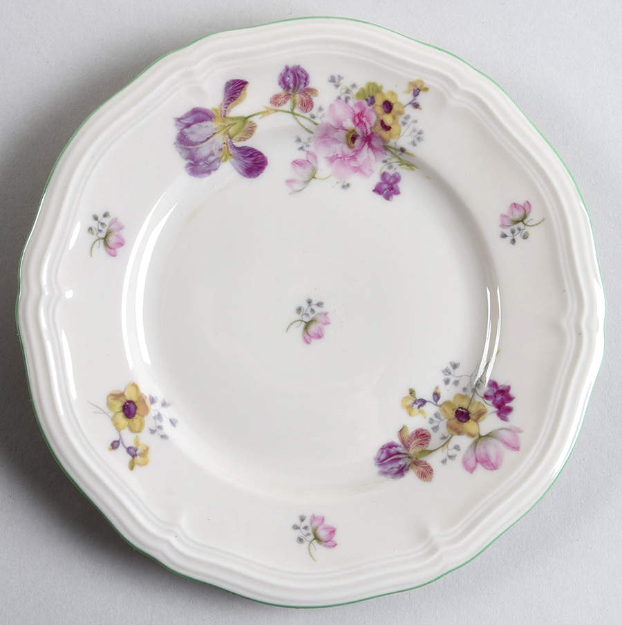 2664 (Chippendale, Cream, Green Trim) Bread & Butter Plate by Rosenthal - Continental-1