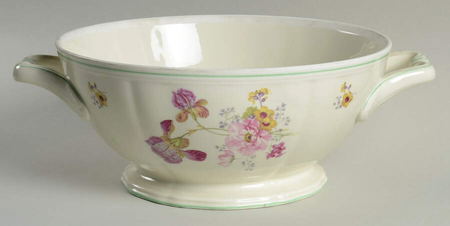 2664 (Chippendale, Cream, Green Trim) Tureen No Lid by Rosenthal - Continental-1
