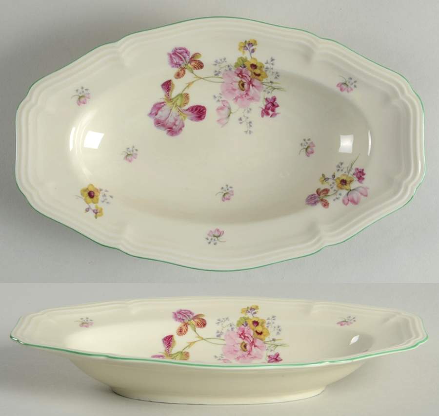 2664 (Chippendale, Cream, Green Trim) Relish by Rosenthal - Continental-1