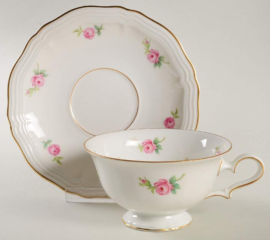 2820 (Chippendale, Gold Trim) Footed Cup & Saucer Set by Rosenthal - Continental-1