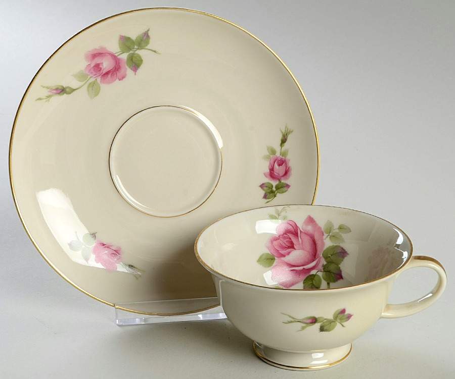 2825 (Aida, Cream) Footed Cup & Saucer Set by Rosenthal - Continental-1