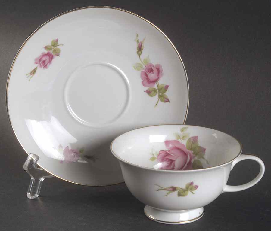 2825 (Aida, White) Footed Cup & Saucer Set by Rosenthal - Continental-1