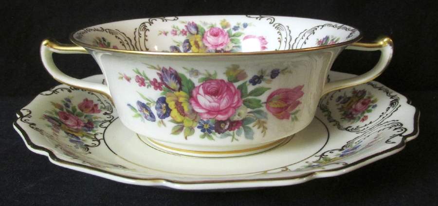 2924 Footed Cream Soup Bowl & Saucer Set by Rosenthal - Continental-1
