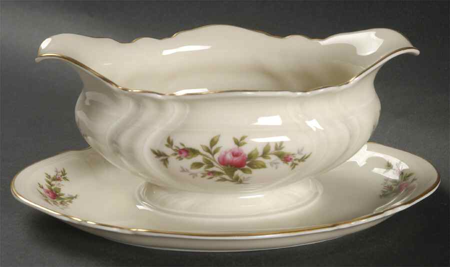 3158 (Viktoria) Gravy Boat with Attached Underplate by Rosenthal - Continental-1