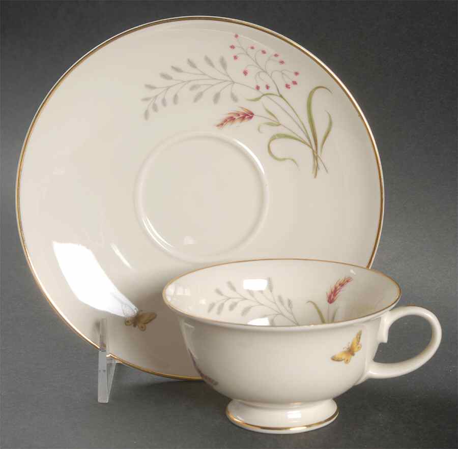 3162 (Aida, Cream) Footed Cup & Saucer Set by Rosenthal - Continental-1