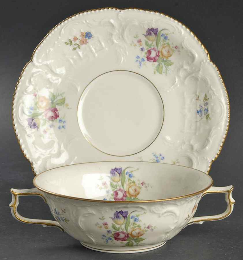3217 Flat Cream Soup Bowl & Saucer Set by Rosenthal - Continental-1