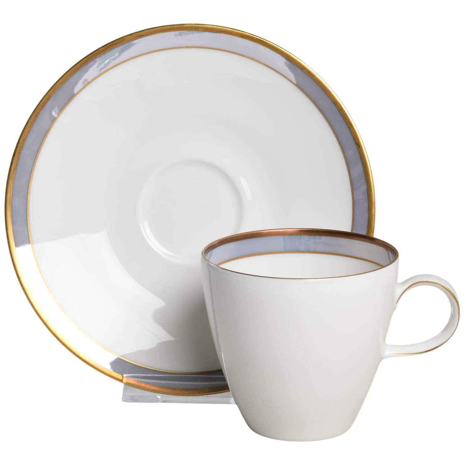 Gala Blue (Fortuna Shape) Flat Cup & Saucer Set by Rosenthal - Continental-1