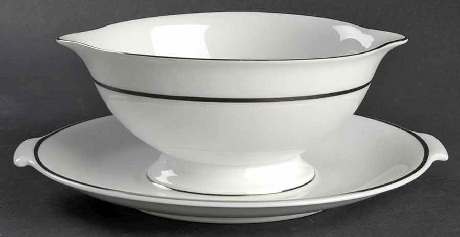 3471 (White Background) Gravy Boat with Attached Underplate by Rosenthal - Continental-1