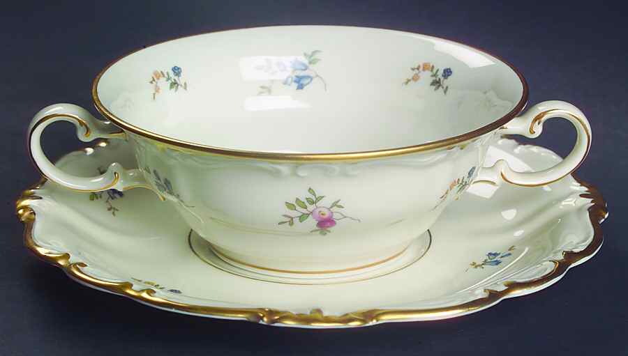 3552 Footed Cream Soup Bowl & Saucer Set by Rosenthal - Continental-1
