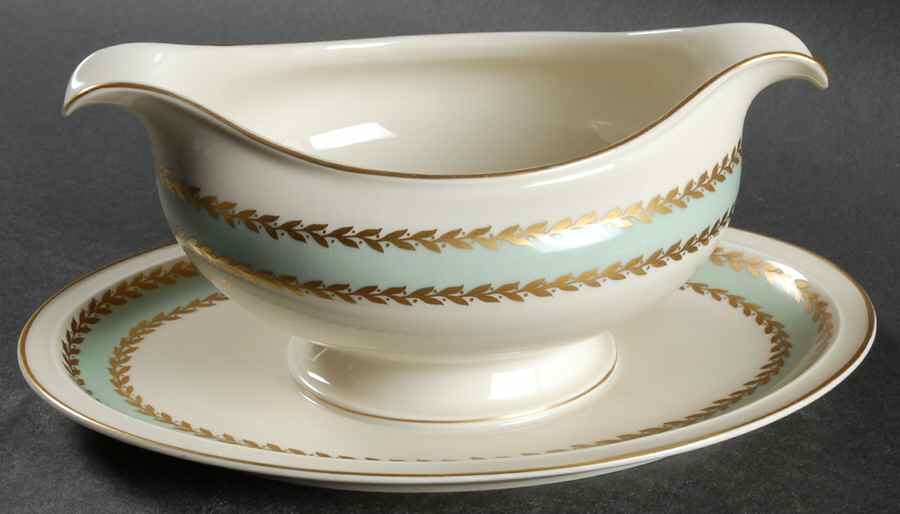 Embassy Turquoise Gravy Boat with Attached Underplate by Rosenthal - Continental-1
