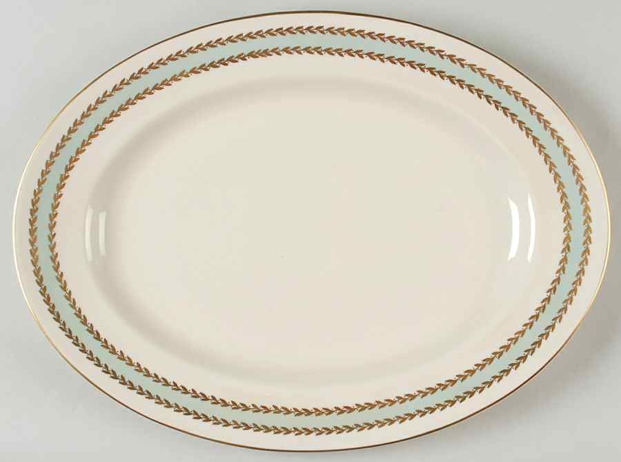 Embassy Turquoise 15" Oval Serving Platter by Rosenthal - Continental-1