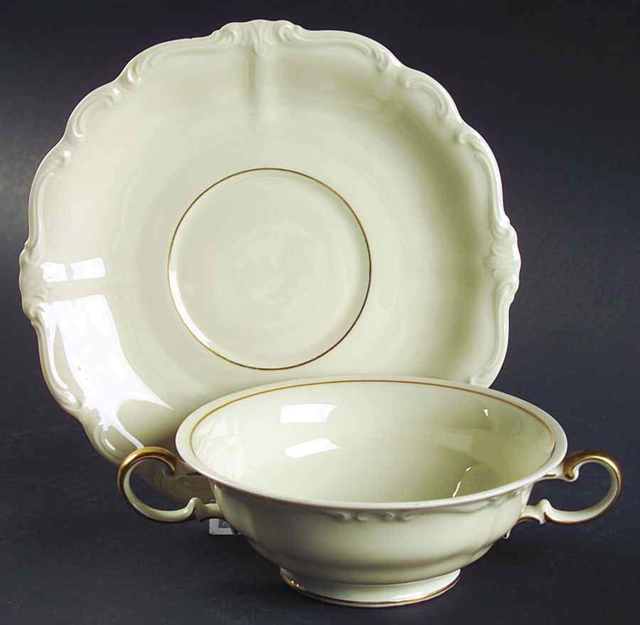 3774 Footed Cream Soup Bowl & Saucer Set by Rosenthal - Continental-1