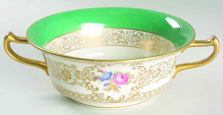 5893 (Green) Flat Cream Soup Bowl by Rosenthal - Continental-1