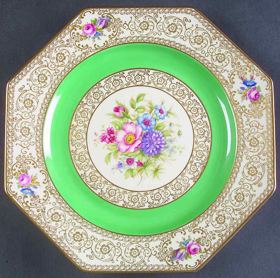 5893 (Green) Octagonal Luncheon Plate by Rosenthal - Continental-1
