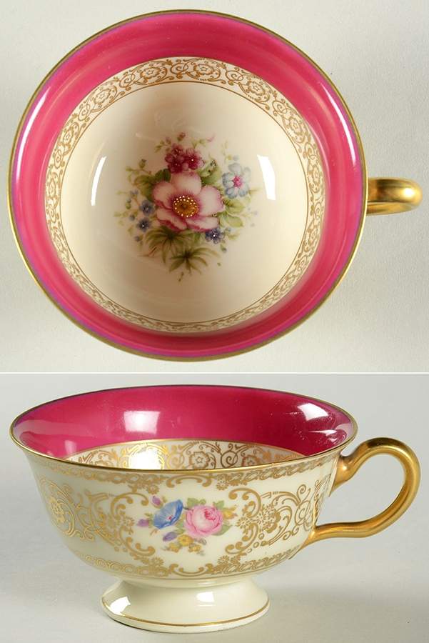 5893 (Maroon) Footed Cup by Rosenthal - Continental-1