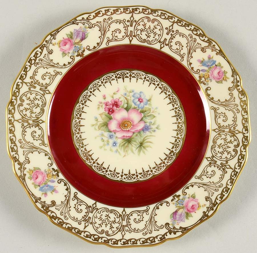 5893 (Maroon) Bread & Butter Plate by Rosenthal - Continental-1