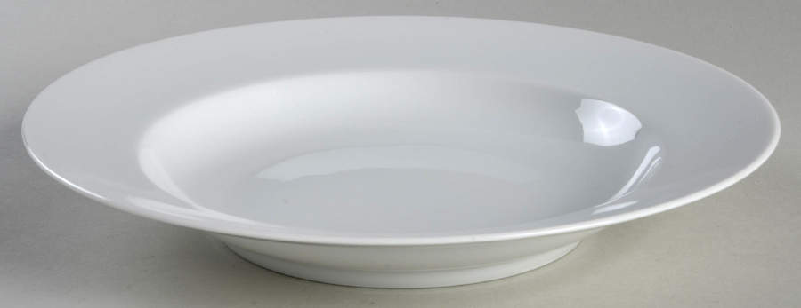 Aida (White) Large Rim Soup Bowl by Rosenthal - Continental-1