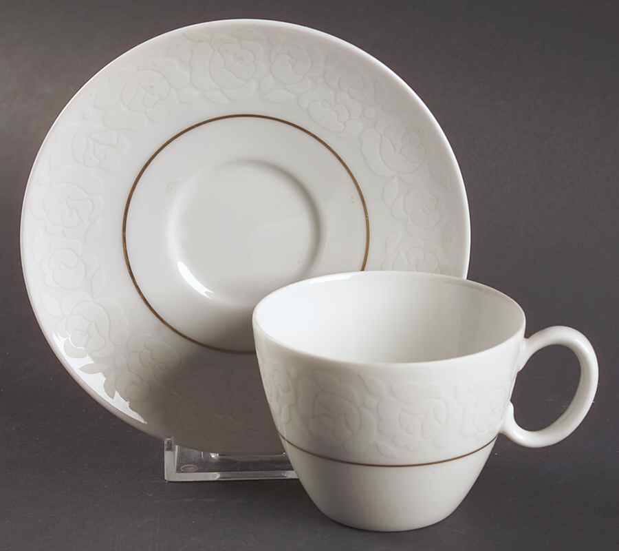 Alencon Flat Demitasse Cup & Saucer Set by Rosenthal - Continental-1