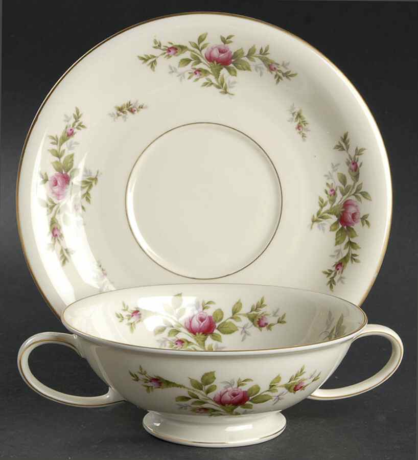 Alexis Footed Cream Soup Bowl & Saucer Set by Rosenthal - Continental-1