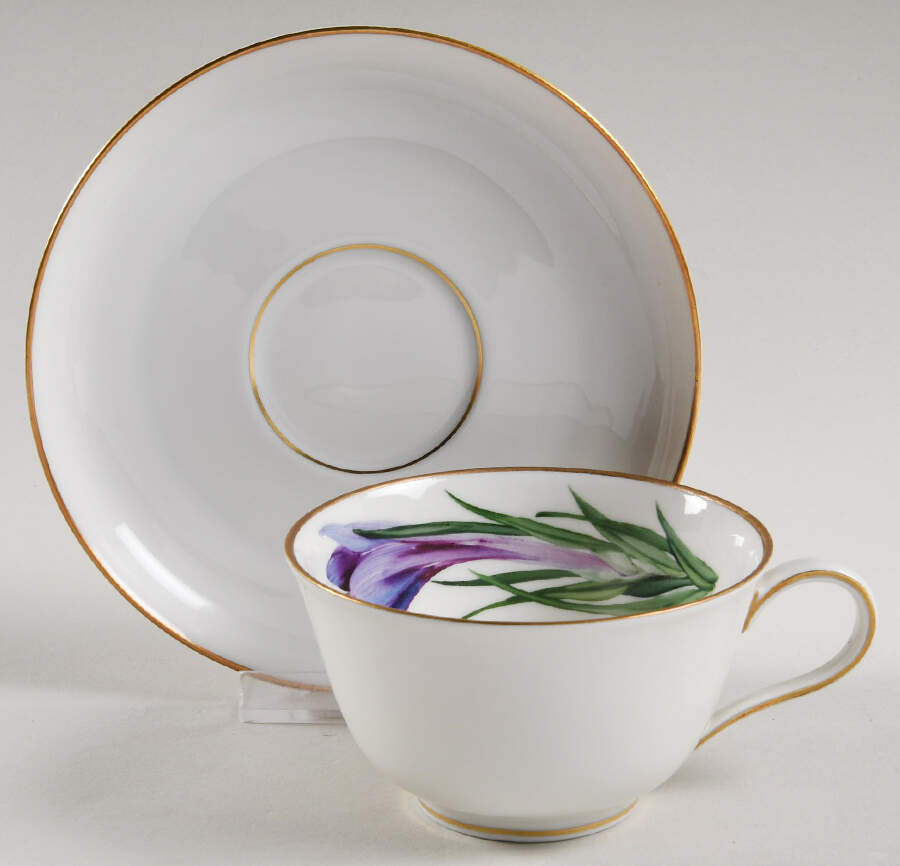 Alpine Flowers Flat Cup & Saucer Set by Rosenthal - Continental-1