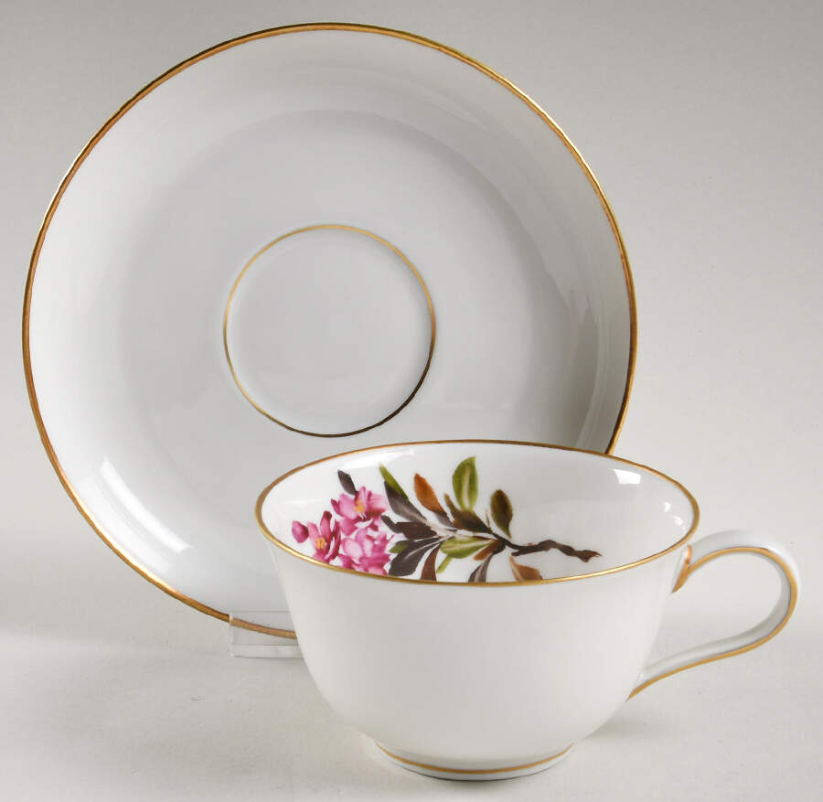 Alpine Flowers Flat Cup & Saucer Set by Rosenthal - Continental-1