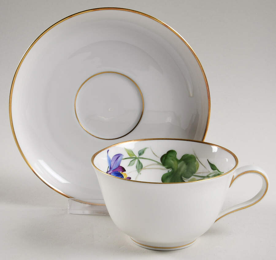 Alpine Flowers Flat Cup & Saucer Set by Rosenthal - Continental-1
