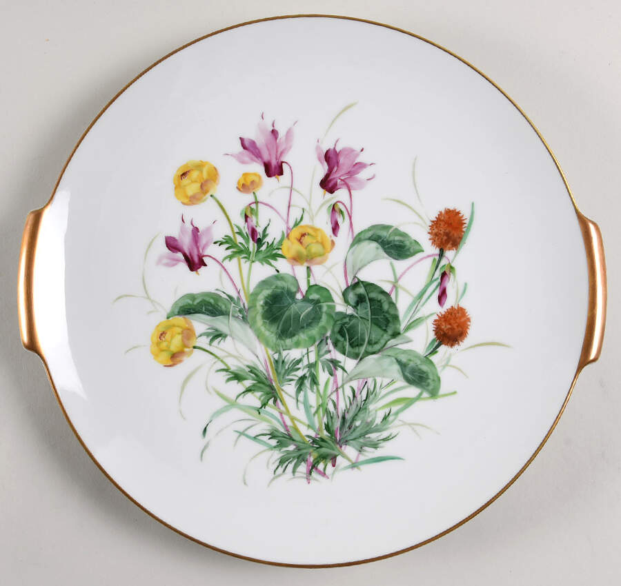 Alpine Flowers Handled Cake Plate by Rosenthal - Continental-1