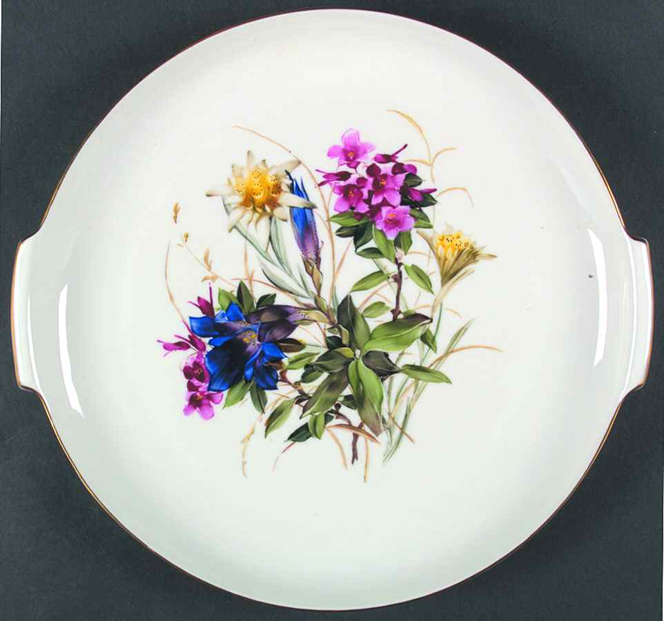 Alpine Flowers Handled Cake Plate by Rosenthal - Continental-1