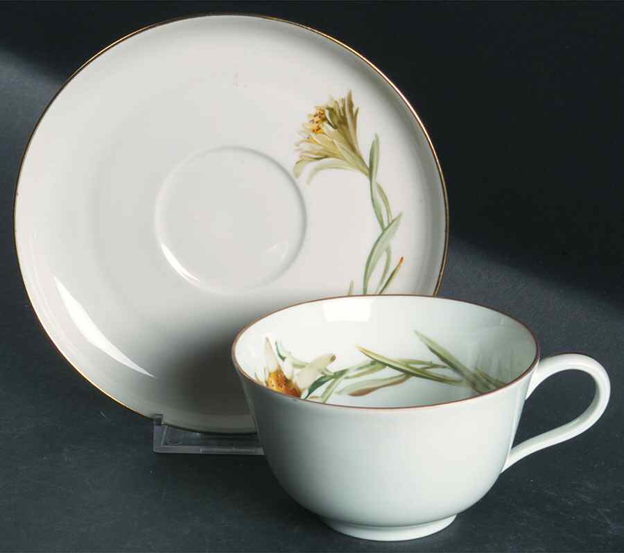 Alpine Flowers Flat Cup & Saucer Set by Rosenthal - Continental-1