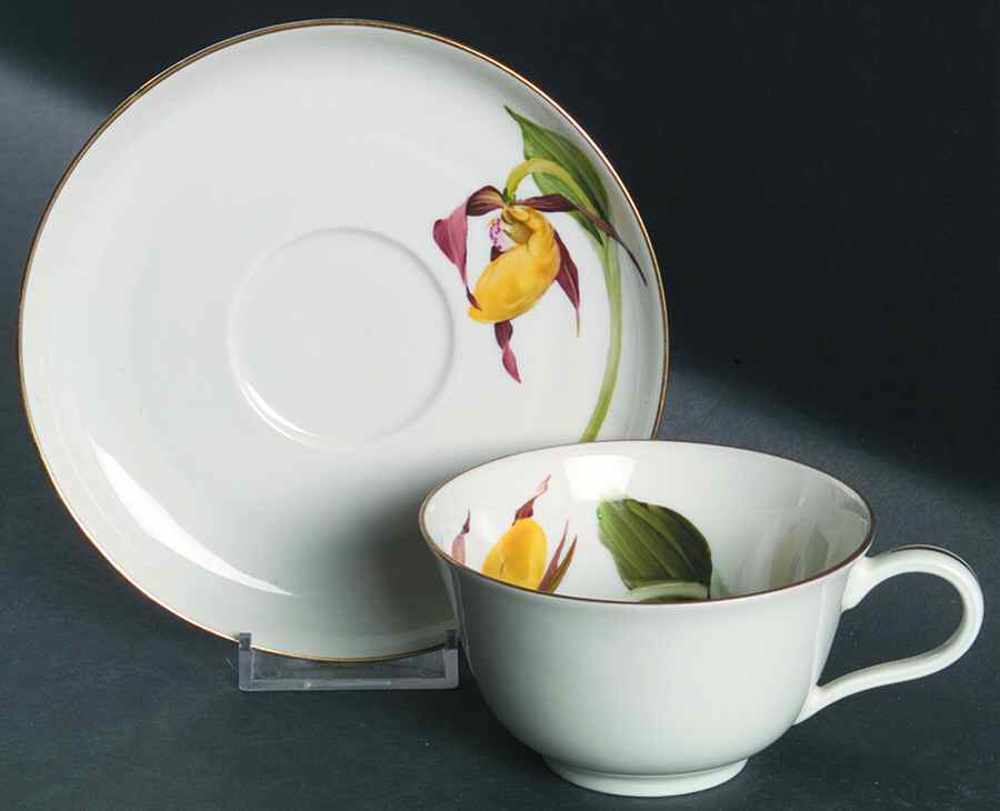 Alpine Flowers Flat Cup & Saucer Set by Rosenthal - Continental-1