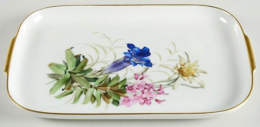 Alpine Flowers 12" Rectangular Serving Platter by Rosenthal - Continental-1