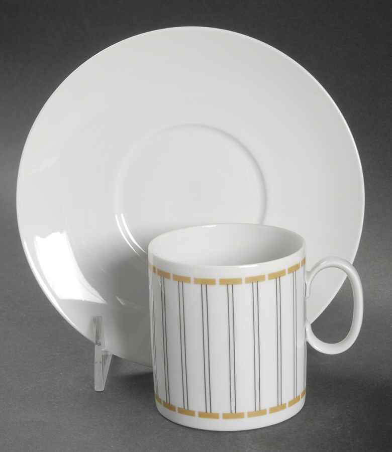 Amber Flat Cup & Saucer Set by Rosenthal - Continental-1