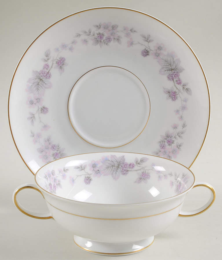 Amethyst Footed Cream Soup Bowl & Saucer Set by Rosenthal - Continental-1