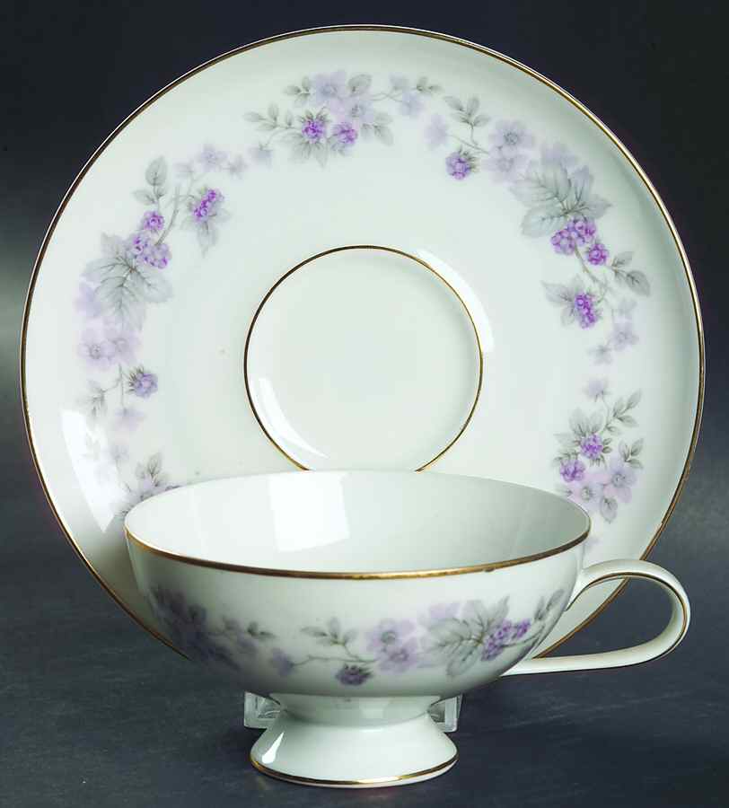 Amethyst Footed Cup & Saucer Set by Rosenthal - Continental-1