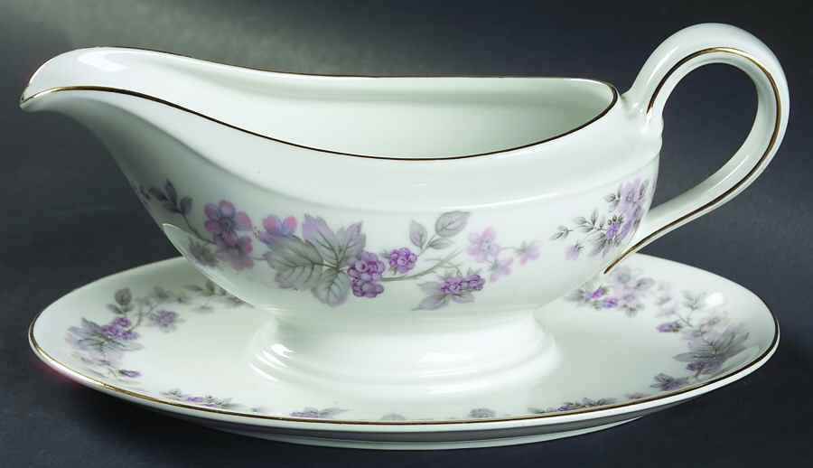 Amethyst Gravy Boat with Attached Underplate by Rosenthal - Continental-1