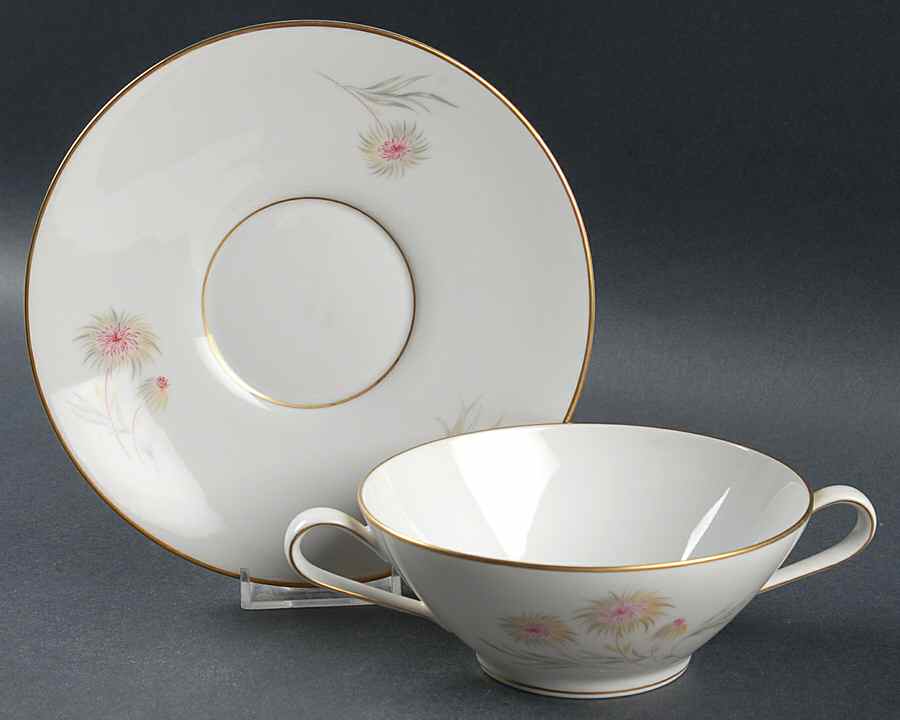 Annette Flat Cream Soup Bowl & Saucer Set by Rosenthal - Continental-1
