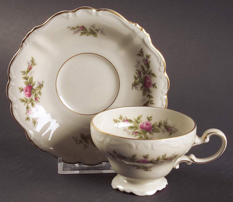 Antoinette (Pompadour Shape) Footed Demitasse Cup & Saucer Set by Rosenthal - Continental-1