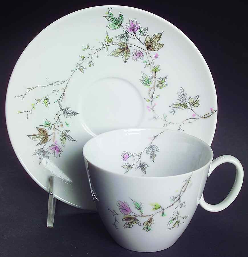 Arbour Flat Cup & Saucer Set by Rosenthal - Continental-1