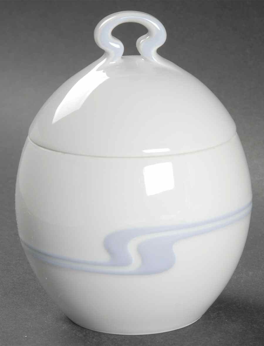 Asymmetria Blue Sugar Bowl & Lid by Rosenthal - Continental-1