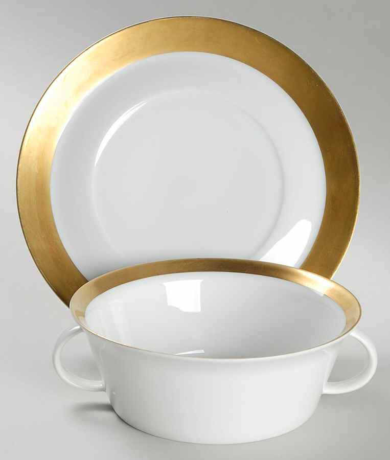 Ascot Flat Cream Soup Bowl & Saucer Set by Rosenthal - Continental-1