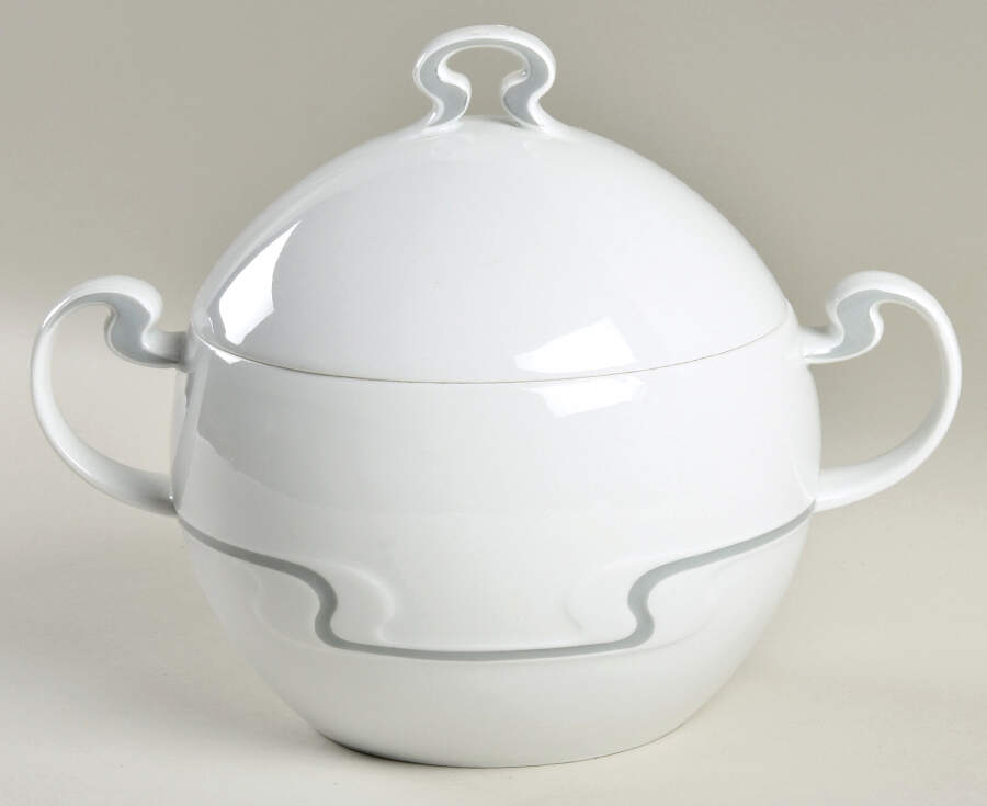 Asymmetria Grey Round Covered Vegetable by Rosenthal - Continental-1