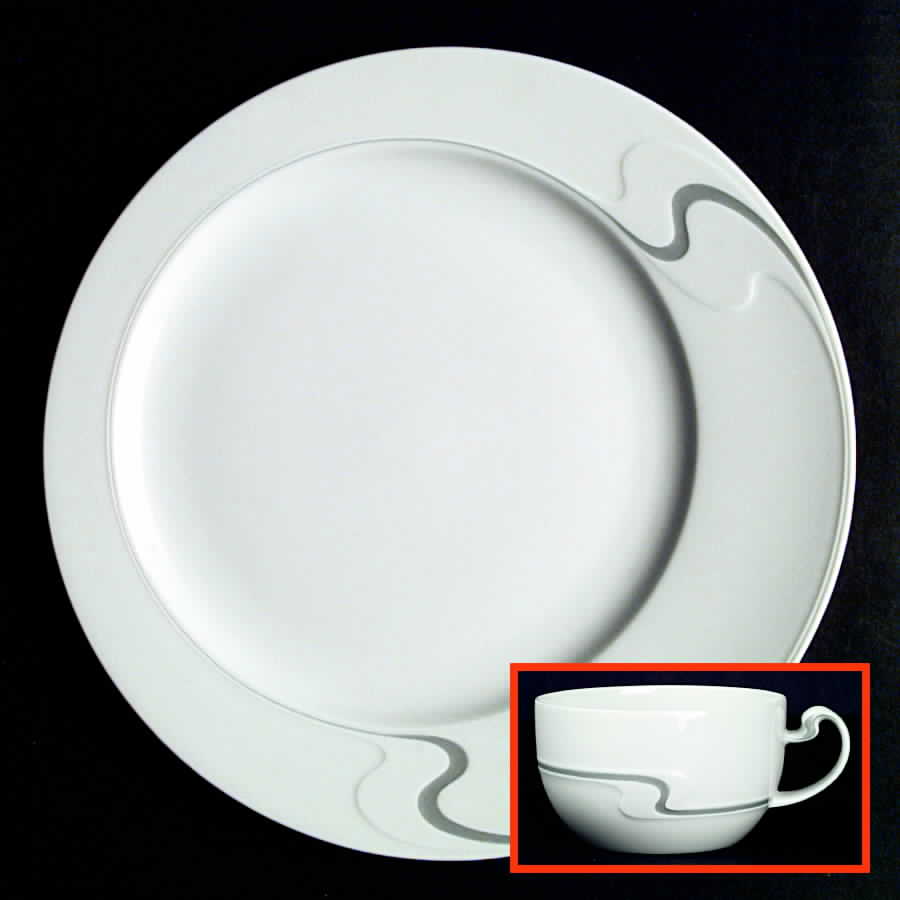 Asymmetria Grey Dinner Plate by Rosenthal - Continental-1