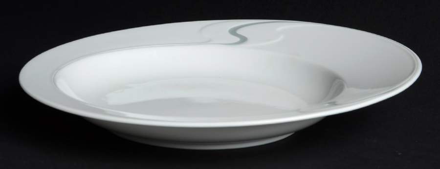 Asymmetria Grey Rim Soup Bowl by Rosenthal - Continental-1
