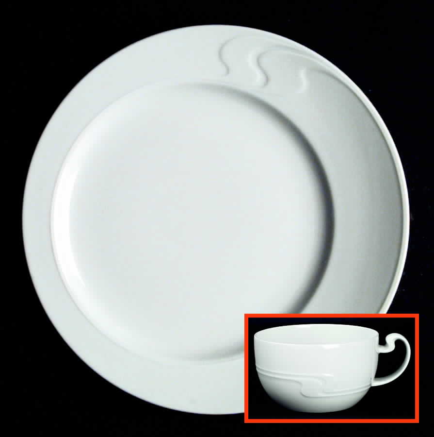 Asymmetria White Dinner Plate by Rosenthal - Continental-1